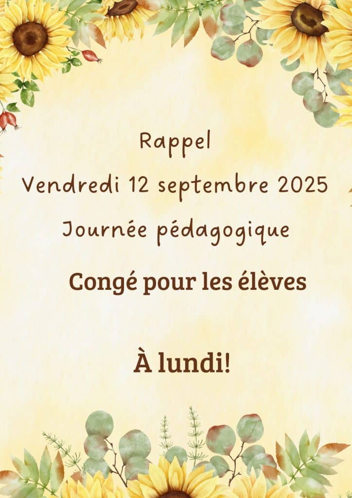 Journee pedagogique septembre