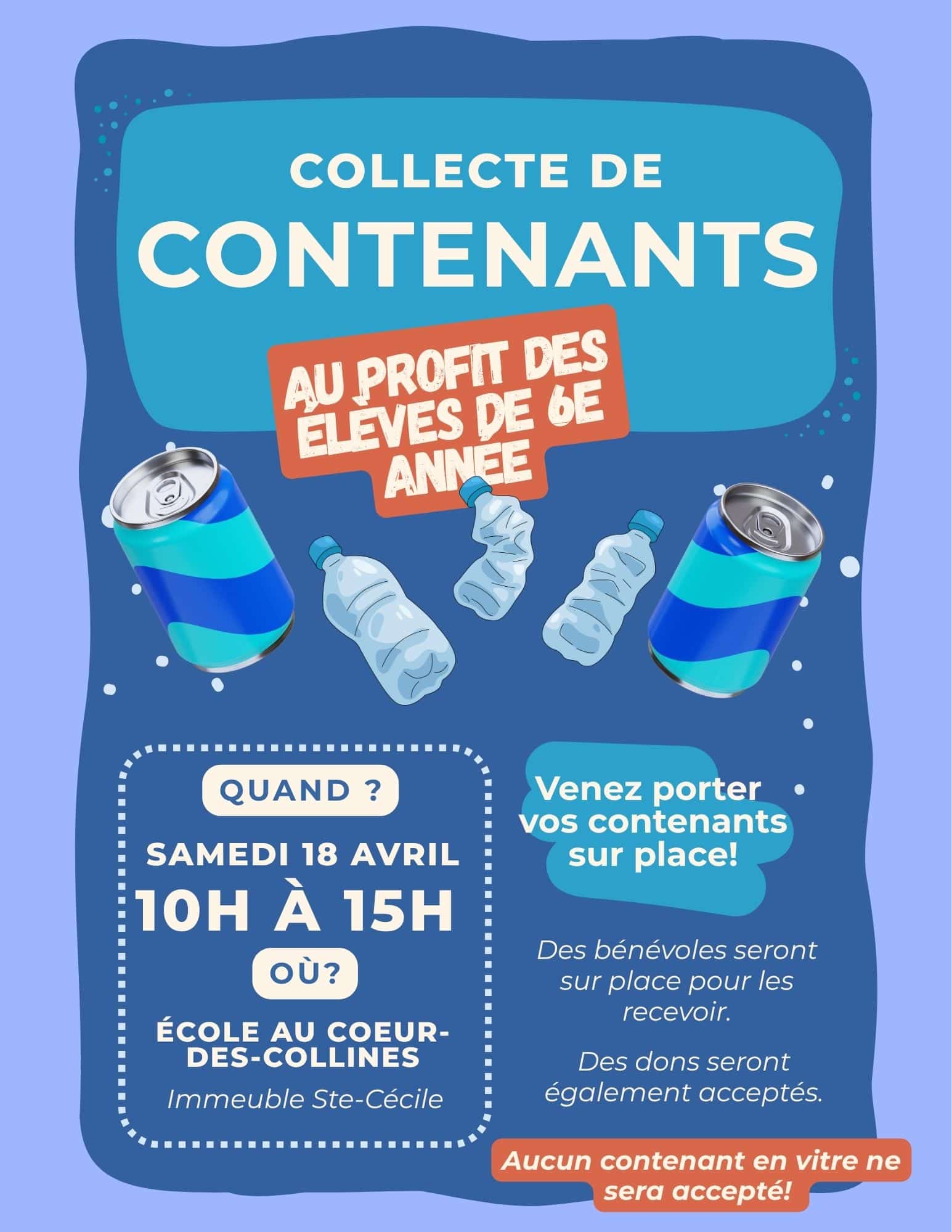 Collecte de contenants 18 avril